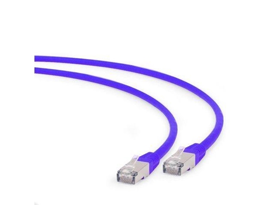 Picture of Patch cord Kat.6A S/FTP LSZH 1m fioletowy 