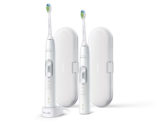 Picture of Philips Sonicare HX6877/34 electric toothbrush Adult Sonic toothbrush Silver, White