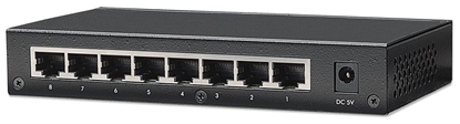 Изображение Intellinet 8-Port Gigabit Ethernet Switch, Metal (Euro 2-pin plug)