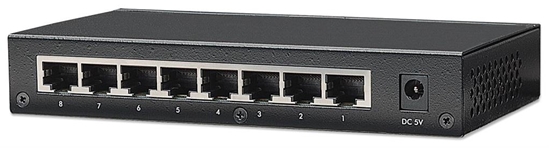 Picture of Intellinet 8-Port Gigabit Ethernet Switch, Metal (Euro 2-pin plug)