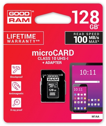 Attēls no Goodram 128GB microSDXC class 10 UHS I + Adapter