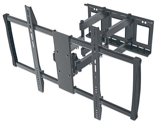 Picture of Manhattan TV & Monitor Mount, Wall, Full Motion, 1 screen, Screen Sizes: 60-100", Black, VESA 200x200 to 900x600mm, Max 80kg, LFD, Tilt & Swivel with 3 Pivots, Lifetime Warranty