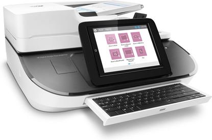 Attēls no HP Digital Sender Flow 8500 fn2 Scanner/Document Workstation - A3 Color 600dpi, Flatbed/Sheetfeed Scanning, Automatic Document Feeder, Auto-Duplex, OCR/Scan to Text, 100ppm, 10000 pages per day