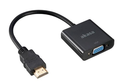 Picture of Akasa AK-CBHD15-20BK cable interface/gender adapter HDMI VGA Black