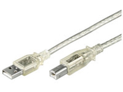 Picture of Kabel USB MicroConnect USB-A - USB-B 2 m Przezroczysty (USBAB2T)