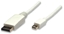 Attēls no Manhattan Mini DisplayPort 1.2 to DisplayPort Cable, 4K@60Hz, 2m, Male to Male, White, Equivalent to MDP2DPMM2MW, Lifetime Warranty, Polybag