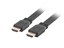Изображение Kabel HDMI-HDMI v2.0 1.8m czarny płaski 4K 60Hz, pełna miedź