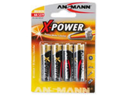 Picture of 1x4 Ansmann Alkaline Mignon AA LR 6 X-Power