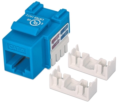 Attēls no Intellinet Keystone Jack, Cat6, UTP, Punch-down, Blue