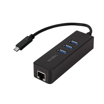 Attēls no Adapter Gigabit Ethernet do USB 3.0 z hubem USB 