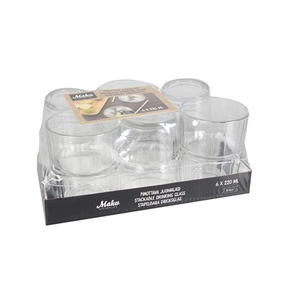 Attēls no Glāzes Maku Tumbler Stackable 220ml 6gab