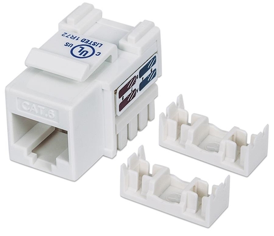 Picture of Intellinet Keystone Jack, Cat6, UTP, Punch-down, White