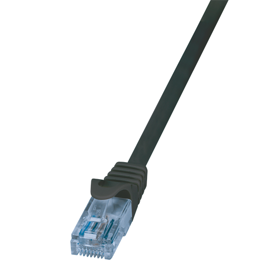 Изображение LogiLink RJ-45/RJ-45, kat.6A, U/UTP, czarny, 3m (CP3063U)