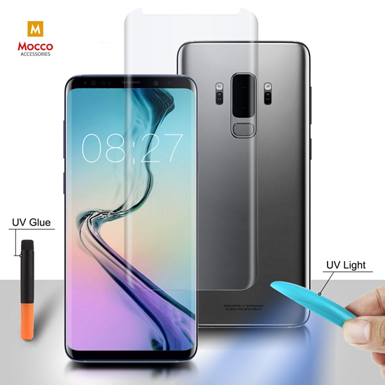 Picture of Mocco UV 9H Tempered Glass Full Cover + Eco Glue + Lamp For Huawei Mate 20 Transparent