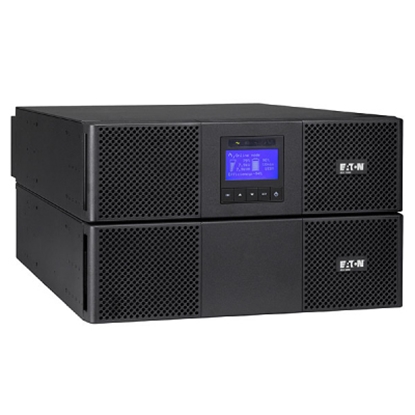 Picture of Eaton 9SX UPS, 6000 VA, 5400 W, Input: Hardwired, Outputs: (8) C13, (2) C19, Hardwired, Rack/tower, 3U