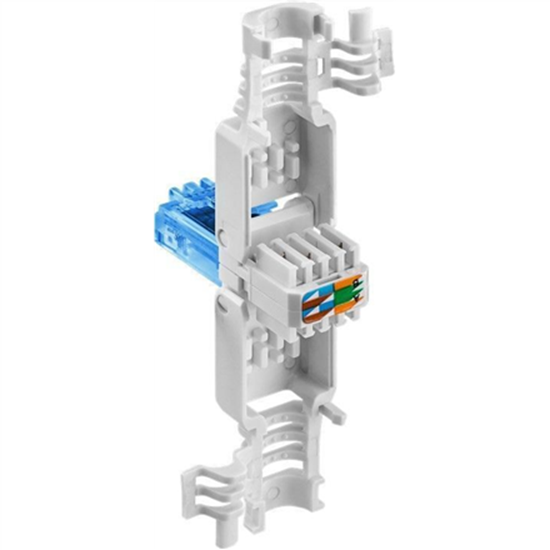 Picture of Goobay 59227 Tool-free RJ45 network connector CAT 6A UTP unshielded | for 3 different cable OD: up to 5.2mm/ 6.4mm/ 7.5mm   UTP unshielded with strain relief with cable reducer that can be used for three different cable diameters: up to 5.2 mm/6.4 mm/7.5 