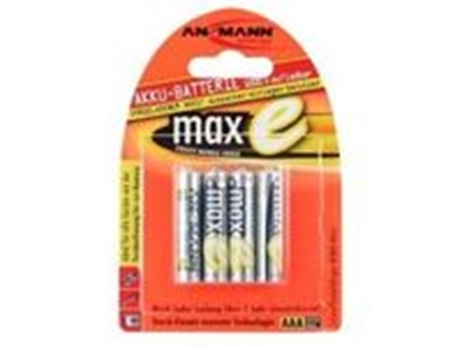 Изображение 1x4 Ansmann maxE NiMH rech. bat. Micro AAA 800 mAh        5035042