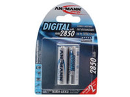 Picture of 1x2 Ansmann NiMH rech. battery 2850 Mignon AA 2650 mAh DIGITAL