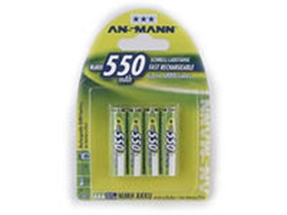 Attēls no 1x4 Ansmann maxE NiMH rech. bat. Micro AAA 550 mAh    5030772