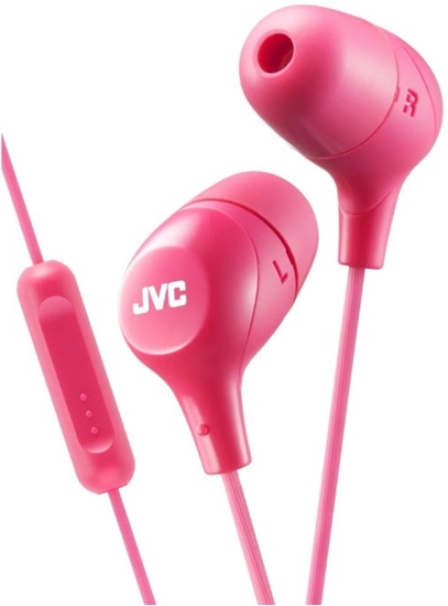 Picture of JVC HA-FX38M-P-E Marshmallow Headphones with remote & microphone Pink