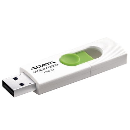 Attēls no ADATA UV320 128GB USB 3.1 (3.1 Gen 2) Type-A Green, White USB flash drive