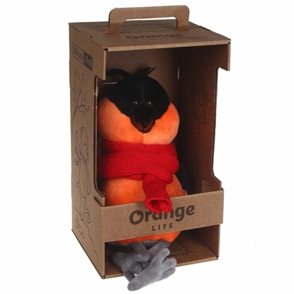 Изображение Mīkstā rot. Zvirbulis Bobs 20cm Orange Toys