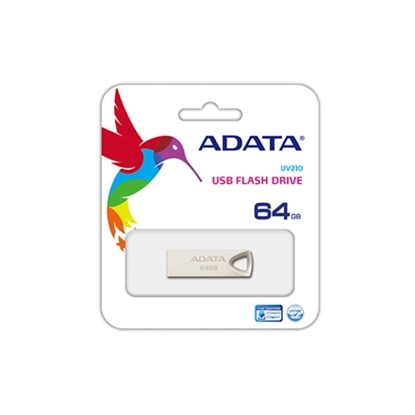 Attēls no ADATA AUV210-64G-RGD 64GB USB 2.0 Type-A Beige USB flash drive