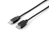 Изображение Equip USB 2.0 Type A Extension Cable Male to Female, 3.0m , Black