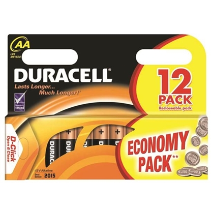 Picture of Duracell MN 1500 Basic AA (LR6) Blister Pack 12pcs