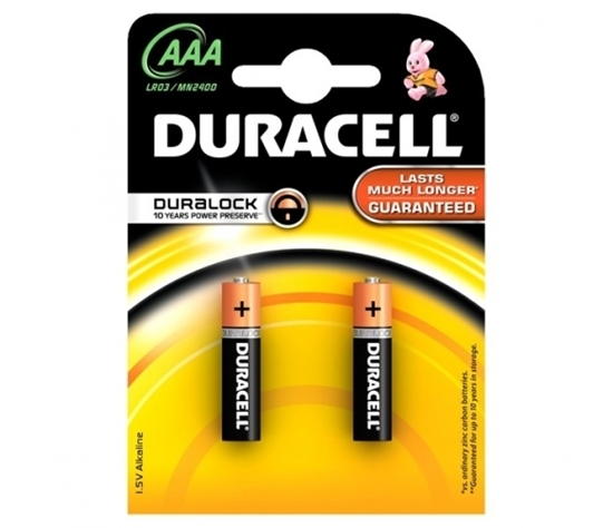 Picture of Duracell MN 2400 Basic AAA (LR03) Blister Pack 2pcs