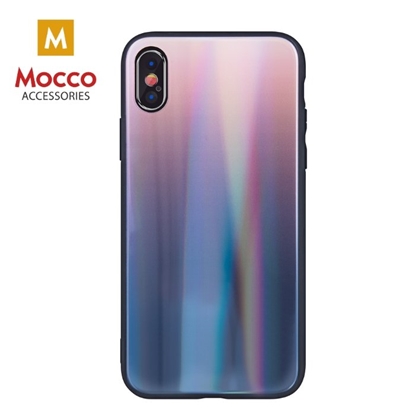 Изображение Mocco Aurora Glass Silicone Back Case for Apple iPhone XS Max Brown - Black