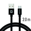 Picture of Swissten Textile Quick Charge Universal Micro USB Data and Charging Cable 2m