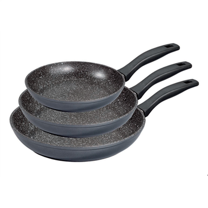 Изображение Stoneline | Pan set of 3 | 6882 | Frying | Diameter 16/20/24 cm | Suitable for induction hob | Fixed handle | Grey