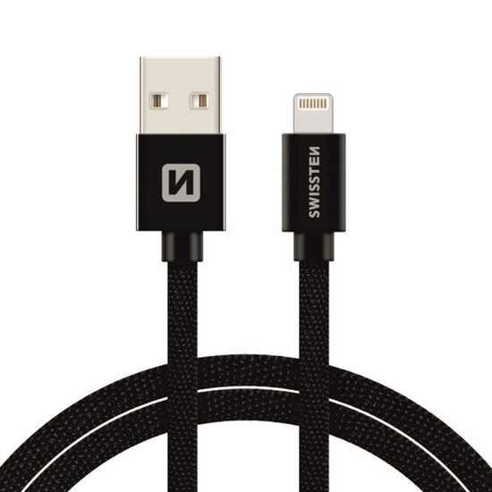 Изображение Swissten Textile Fast Charge 3A Lightning Data and Charging Cable 3m