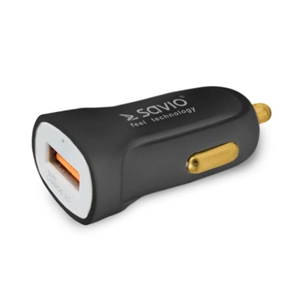 Attēls no Savio Car Quick Charge charger Savio SA-05/B 3.0A, 1xUSB