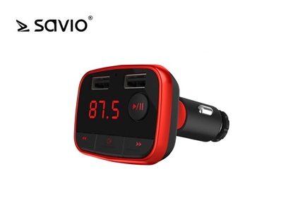 Attēls no Savio Bluetooth FM Transmiter TR-10 87.6 - 107.9 MHz Black