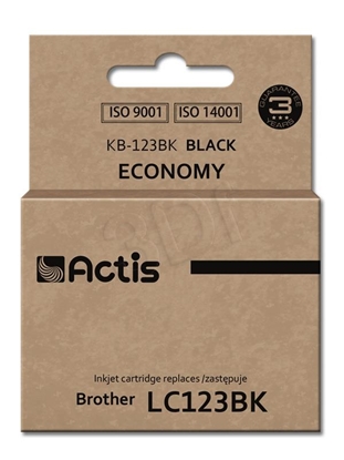 Attēls no Actis KB-123Bk ink (replacement for Brother LC123BK/LC121BK; Standard; 10 ml; black)