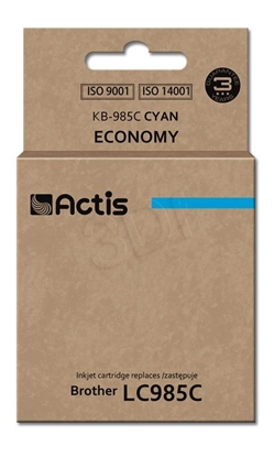 Attēls no Actis KB-985C Ink cartridge (replacement for Brother LC985C; Standard; 19,5 ml; cyan)
