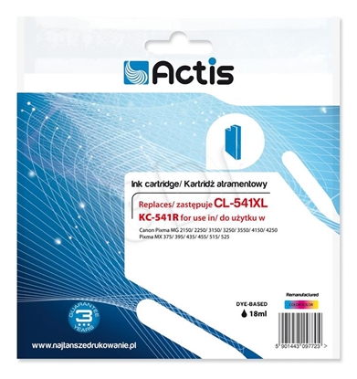 Изображение Actis KC-541R ink (replacement for Canon CL-541XL; Standard; 18 ml; color)