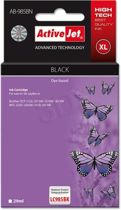 Attēls no Activejet AB-985BN ink (replacement for Brother LC985Bk; Supreme; 29 ml; black)