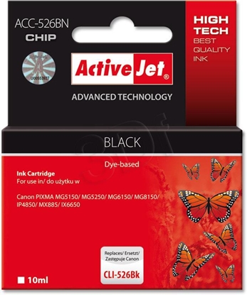 Picture of Activejet ACC-526BN Ink cartridge (replacement for Canon CLI-526Bk; Supreme; 10 ml; black)