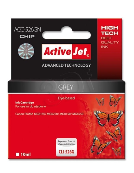 Picture of Activejet ACC-526GN ink (replacement for Canon CLI-526G; Supreme; 10 ml; grey)