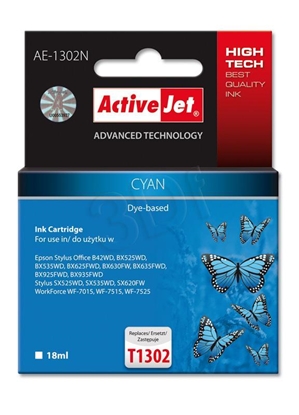 Attēls no Activejet AE-1302N ink (replacement for Epson T1302; Supreme; 18 ml; cyan)