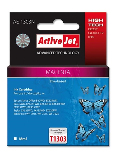 Изображение Activejet AE-1303N ink (replacement for Epson T1303; Supreme; 18 ml; magenta)
