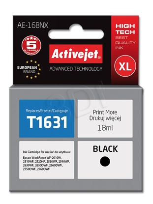 Attēls no Activejet AE-16BNX Ink cartridge (replacement for Epson 16XL T1631; Supreme; 18 ml; black)