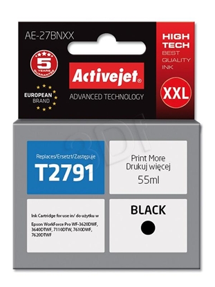 Изображение Activejet AE-27BNXX Ink cartridge (replacement for Epson 27XXL T2791; Supreme; 55 ml; black)