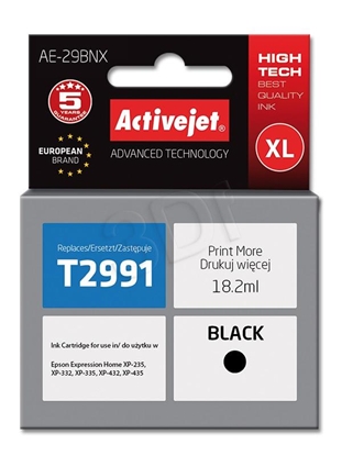 Изображение Activejet AE-29BNX Ink cartridge (replacement for Epson 29XL T2991; Supreme; 18 ml; black)