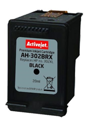 Attēls no Activejet AH-302BRX ink (replacement for HP 302XL F6U68AE; Premium; 20 ml; black)