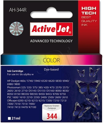 Picture of Activejet AH-344R Ink cartridge (replacement for HP 344 C9363EE; Premium; 21 ml; color)