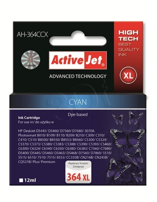 Attēls no Activejet AH-364CCX Ink Cartridge (replacement for HP 364XL CB323EE; Premium; 12 ml; cyan)